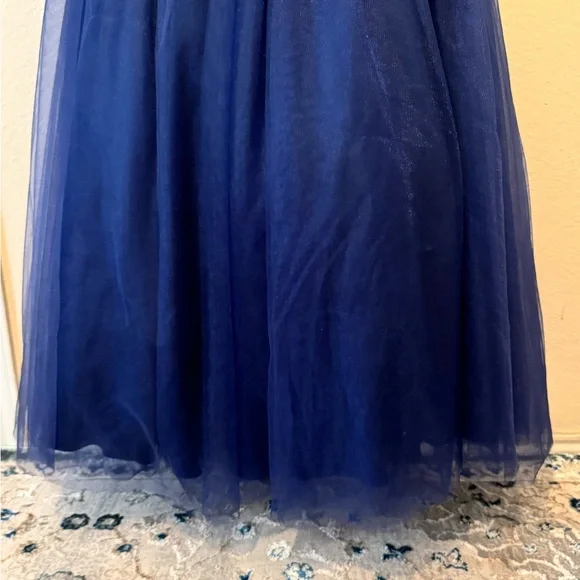PROM ✨Rachel Allan Blue Halter Sleeveless Gown for Prom - Picture 13 of 14